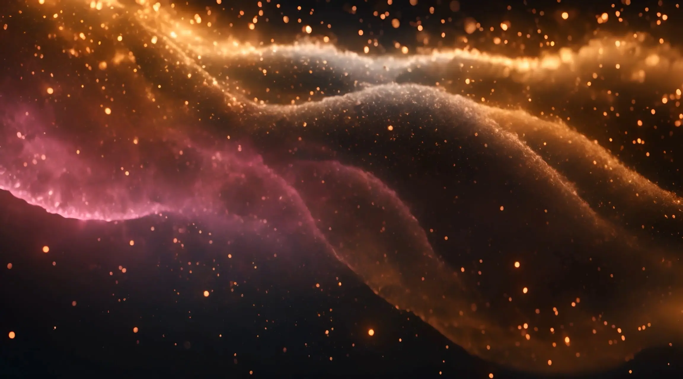 Golden Fire Nebula Particles Loop Video
